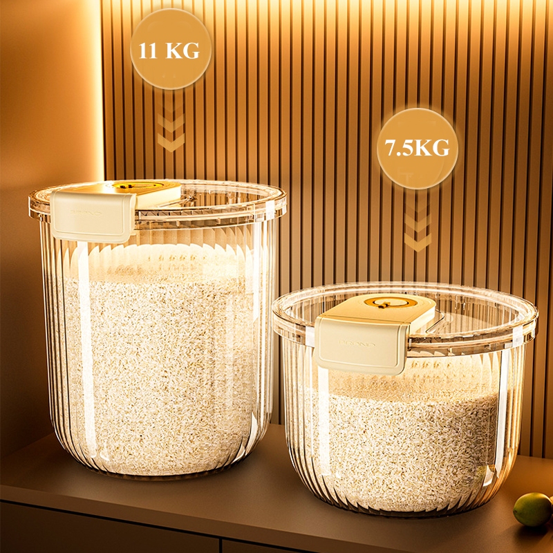 🌾 THÙNG ĐỰNG GẠO CAO CẤP TRONG SUỐT SUNHOME SH0056 – CHỐNG ẨM, CHỐNG MỌT HIỆU QUẢ