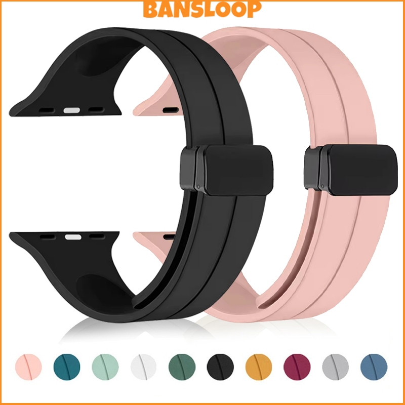 Dây Đeo Trang Chủ Mềm Có Khóa Từ Tính Cho Smart Watch Ultra 3 2 49 46 44 42 45 40 38mm Series 11 10 