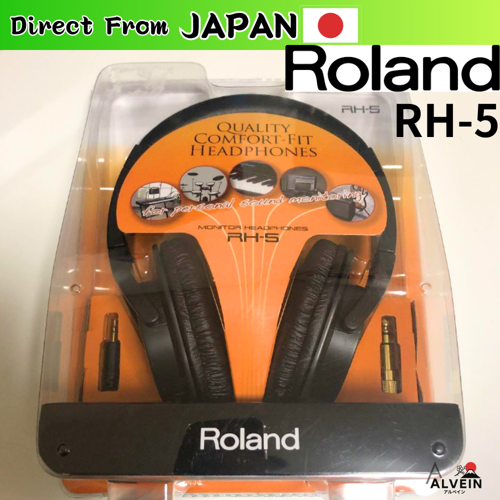 【Direct From Japan】Roland RH‑5 Wired Monitoring Headphones Closed‑Back for Practice/Mixing