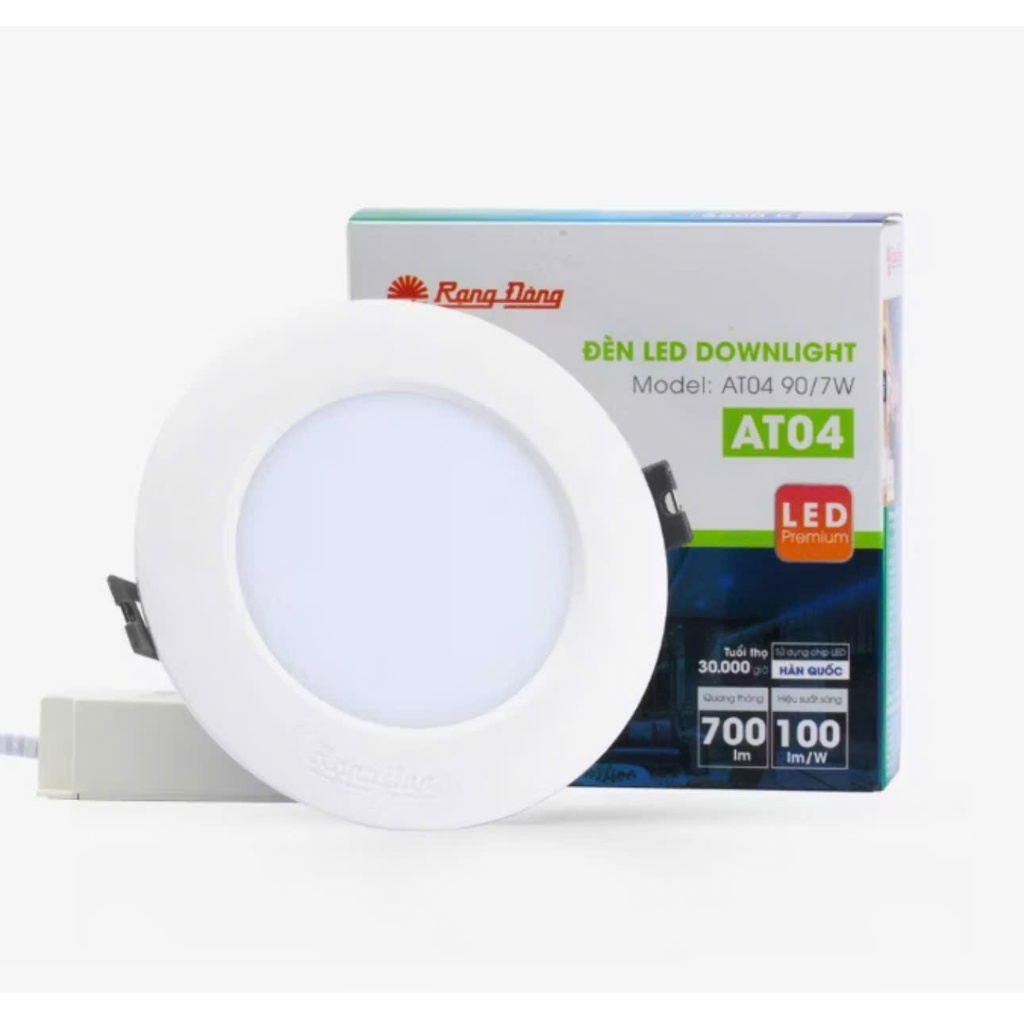 Đèn led downlight Rạng Đông AT04 90/10W as Trắng