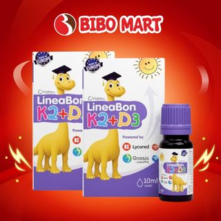 Combo 2 LineaBon Vitamin D3 K2 10ml Giúp Bé Hấp Thụ Canxi Ngủ Ngon Tăng Chiều Cao - Bibo Mart