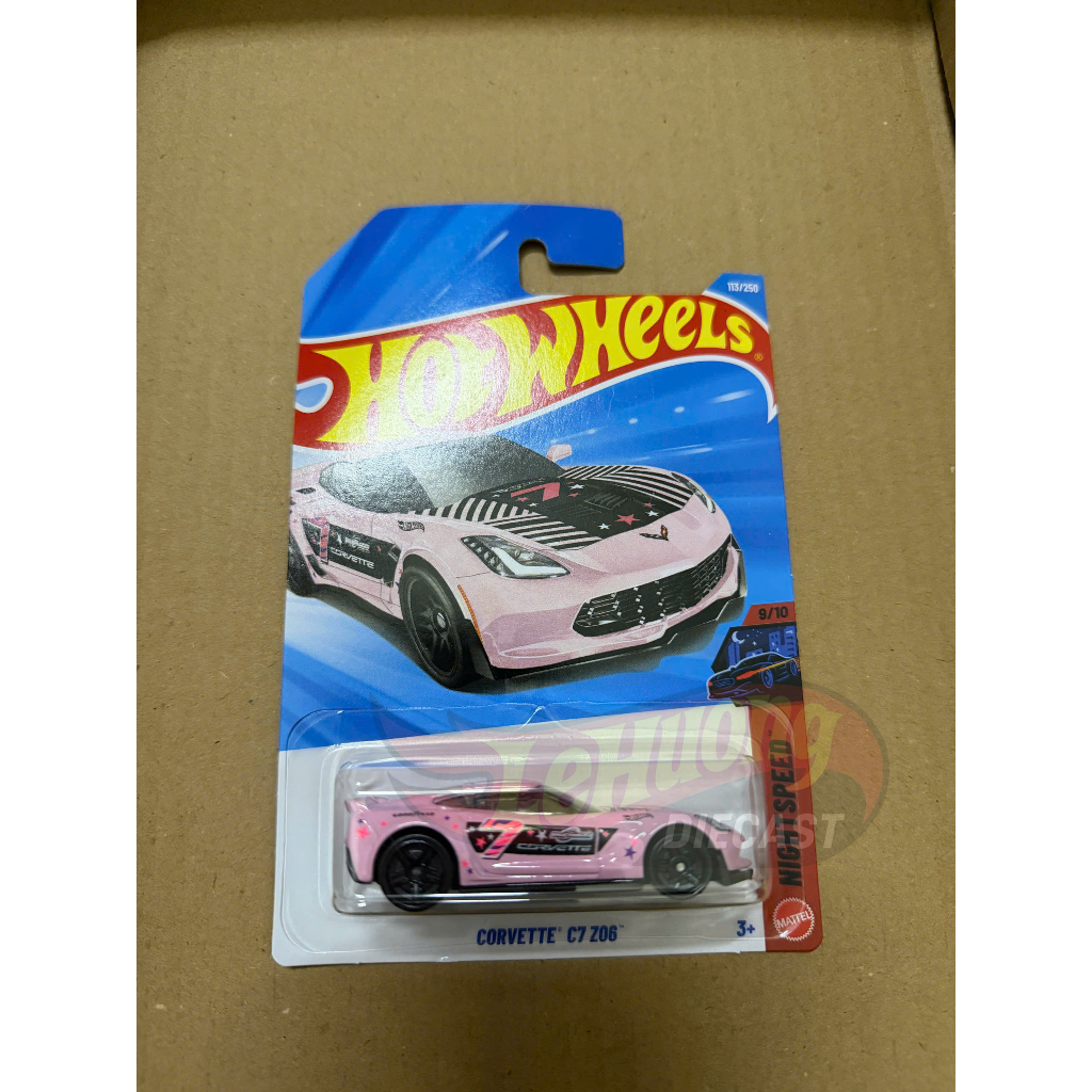 Lehuong Diecast - Xe mô hình Hot Wheels Corvette C7 Z06 Pink Case E 2026
