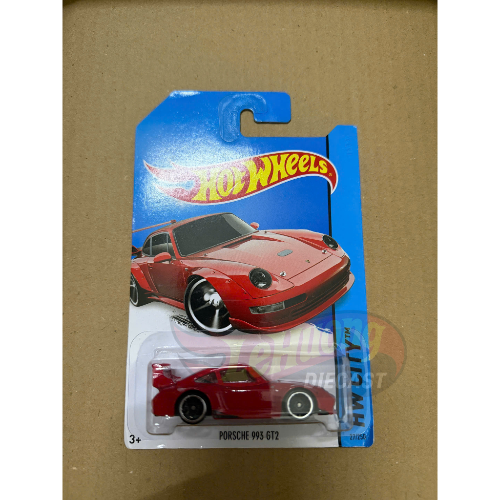 LeHuong Diecast - Xe mô hình Hot Wheels Porsche 993 GT2 Red Old Card