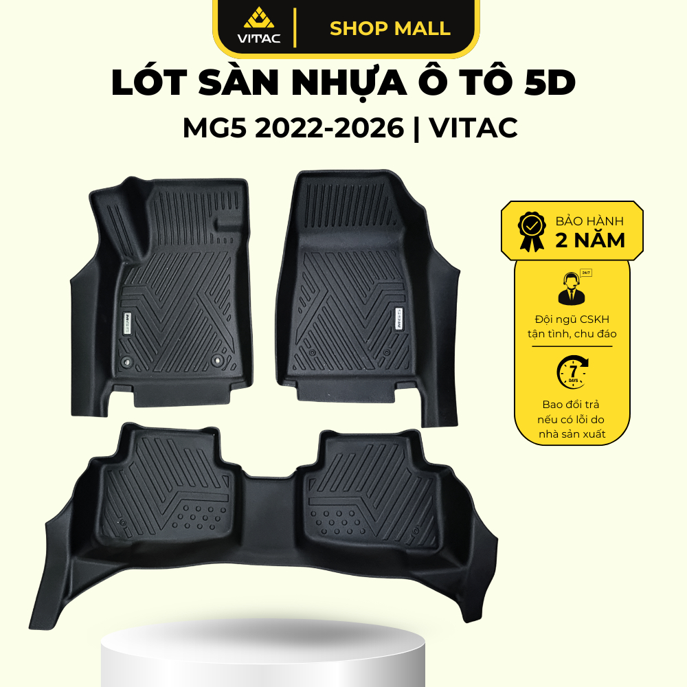 Thảm sàn nhựa đúc Vitac dành cho xe ô tô Mg5 (2022 - 2026)