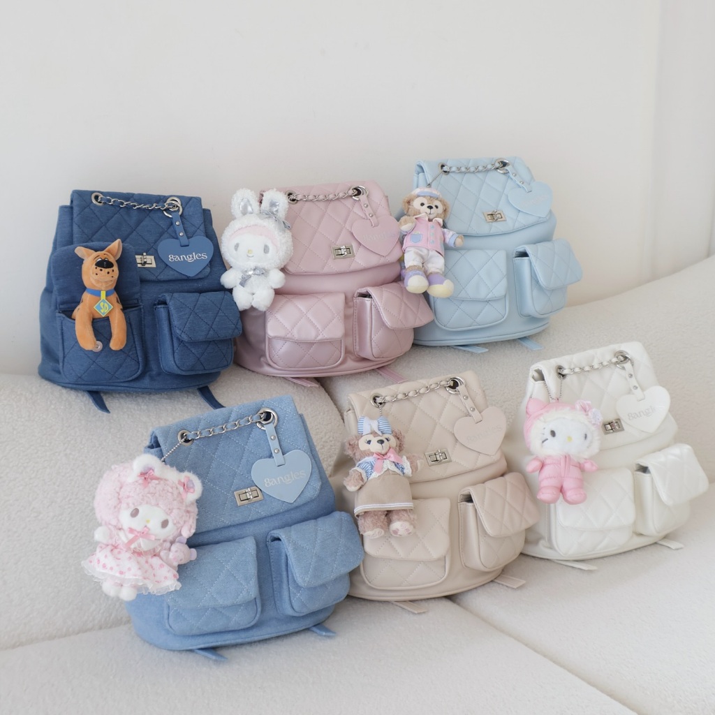 [SẴN] Túi Đeo Vai Balo 8angles Judy Size 11inch Kèm Charm Tim Đựng Vừa Ipad Mini Trendy Không Kèm Ch