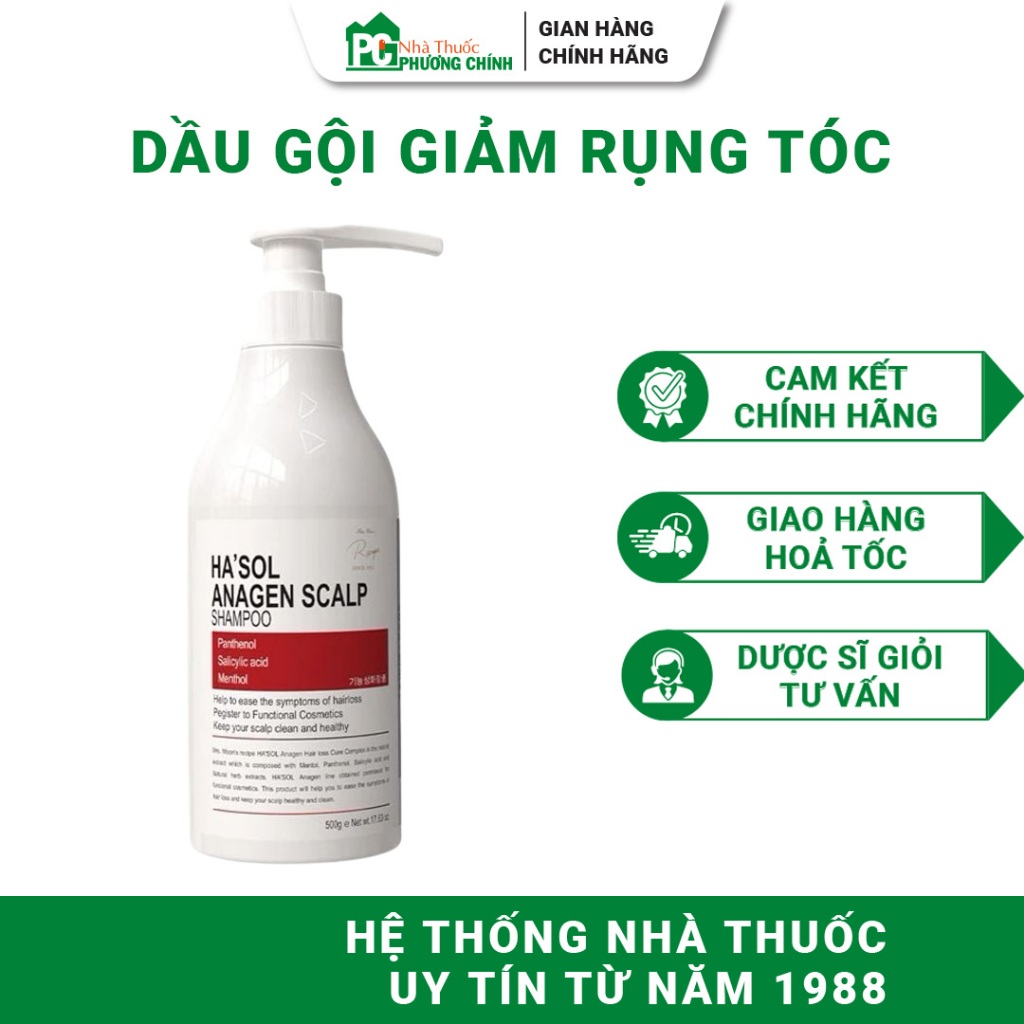 Dầu Gội Hasol Anagen Scalp Shampoo - Dành Cho Tóc Rụng, Mỏng Và Yếu, Giúp Giảm Rụng Tóc 500g