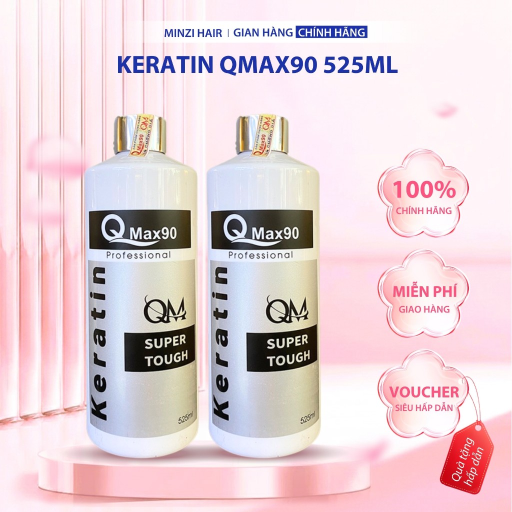 Keratin Qmax90 525ml - Chăm Sóc Và Phục Hồi Tóc Hư Tổn Nặng Tóc Cháy Khô Tóc Nhũn Bông Xù