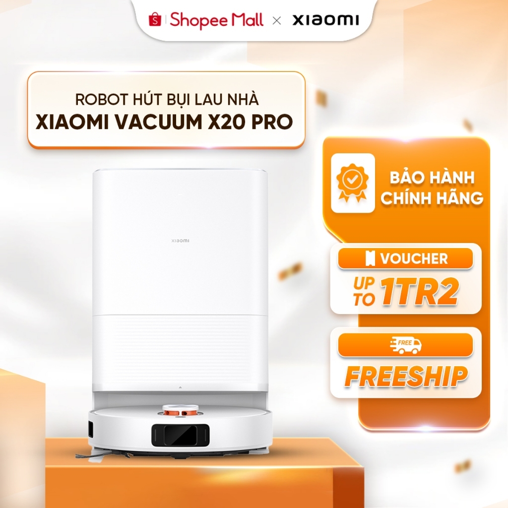 [ Quà giới hạn] Robot hút bụi lau nhà Xiaomi Robot Vacuum X20 Pro BHR8859EU - Lực hút 7000Pa - Trạm sạc đa năng | BigBuy360 - bigbuy360.vn