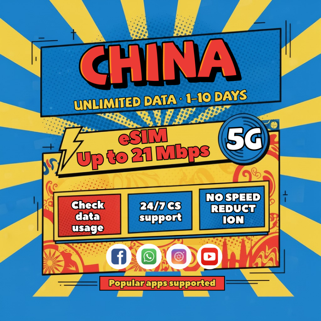 Trung Quốc eSlM 1GB/2GB/3GB Dữ liệu 4G không giới hạn Gửi email tức thì 24h Dữ liệu tốc độ cao Thẻ E