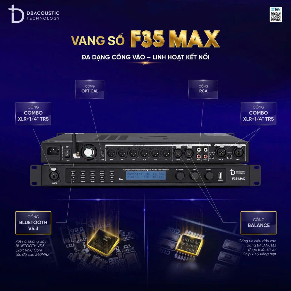 Vang Số DB Acoustic F35 MAX AutoVol Chính Hãng – Bản Nâng Cấp Mạnh Mẽ Từ F35
