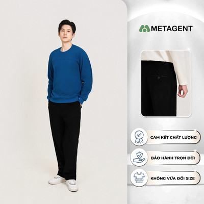 Quần nhung tăm dáng Relaxed fit, quần ống suông nam Metagent MS 22E4412