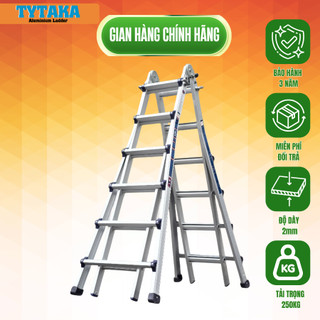 Thang nhôm chữ A đa năng N&P NPA-06, chữ A Max 3m, chữ I 6m, trọng lượng 16.2kg, BH 3 năm chính hãng