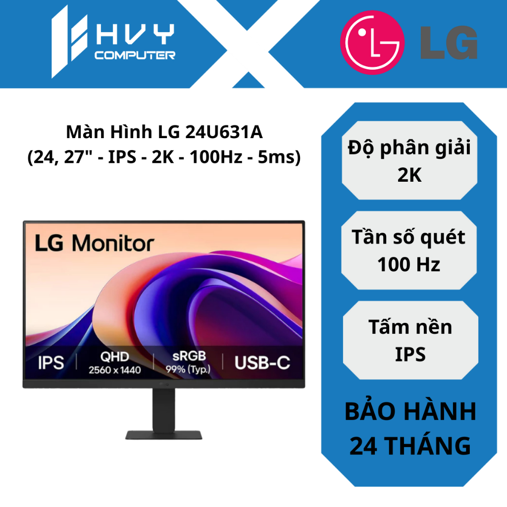 Màn Hình LG 24U631A (24, 27" - IPS - 2K - 100Hz - 5ms) - Hàng chính hãng