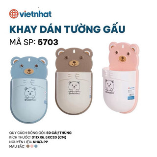 Khay gấu dán tường đựng đồ đa năng nhựa việt nhật bền, đẹp Mã SP 5703
