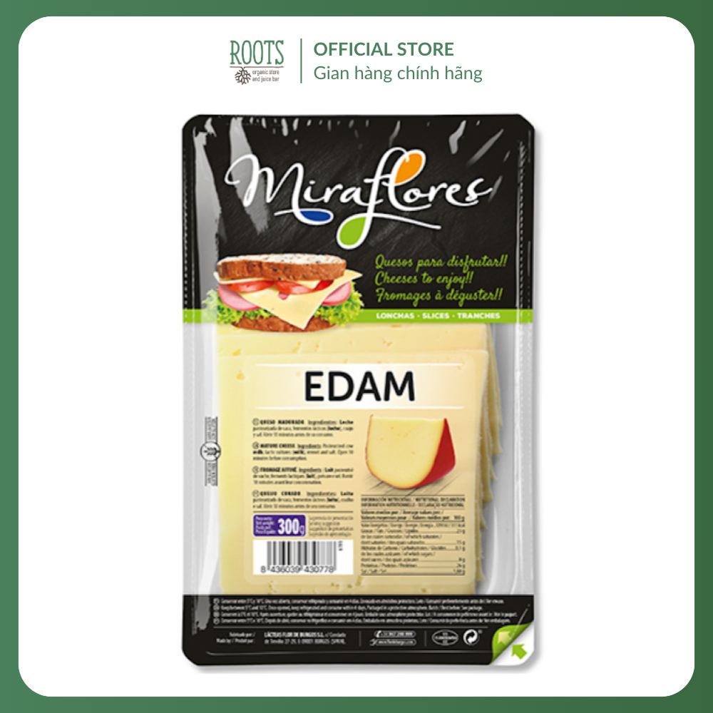 (Ship hỏa tốc) MIRAFLORES - Phô Mai Lát, Edam Slices (200g)