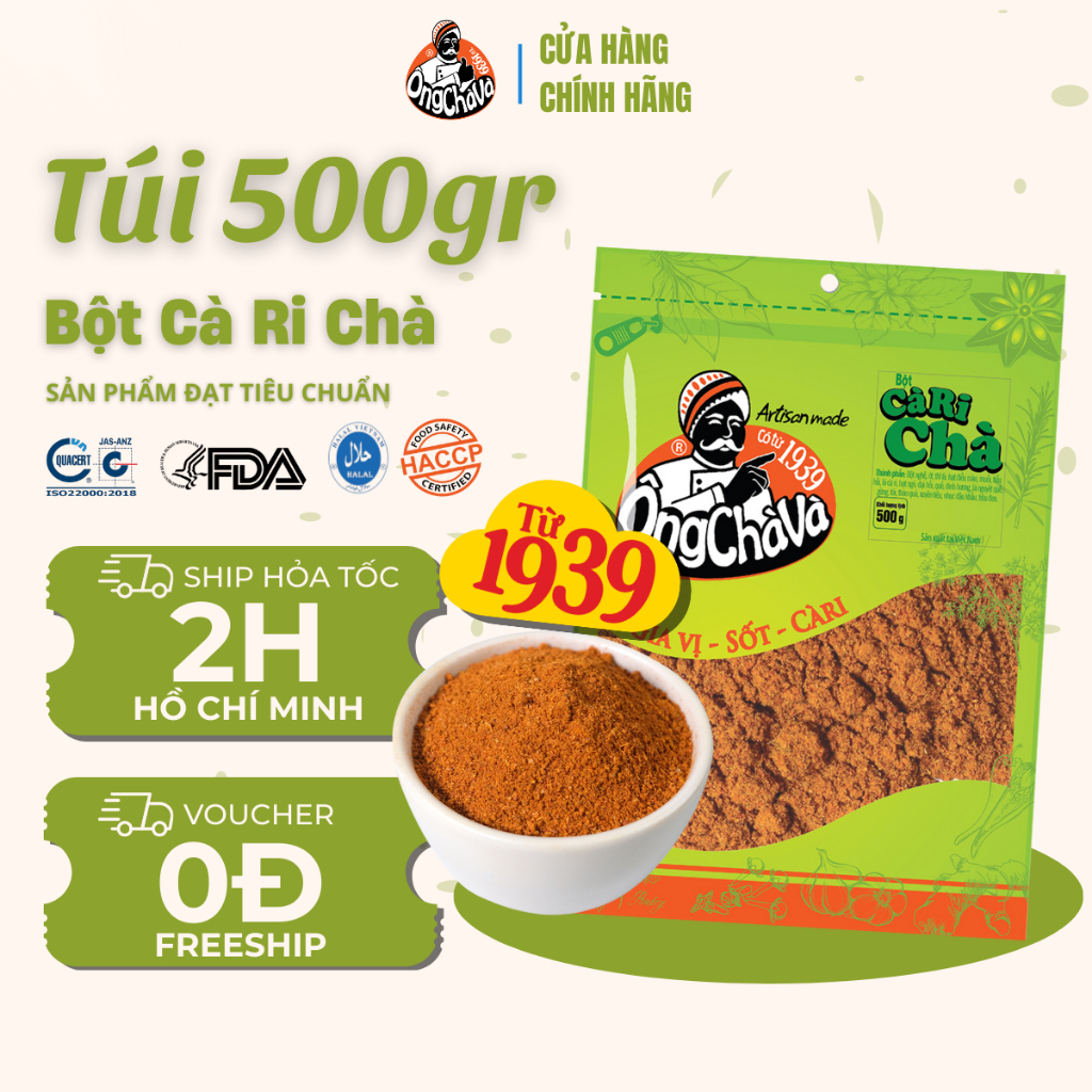 Bột Cà Ri Chà Ông Chà Và 500g (Curry Powder)