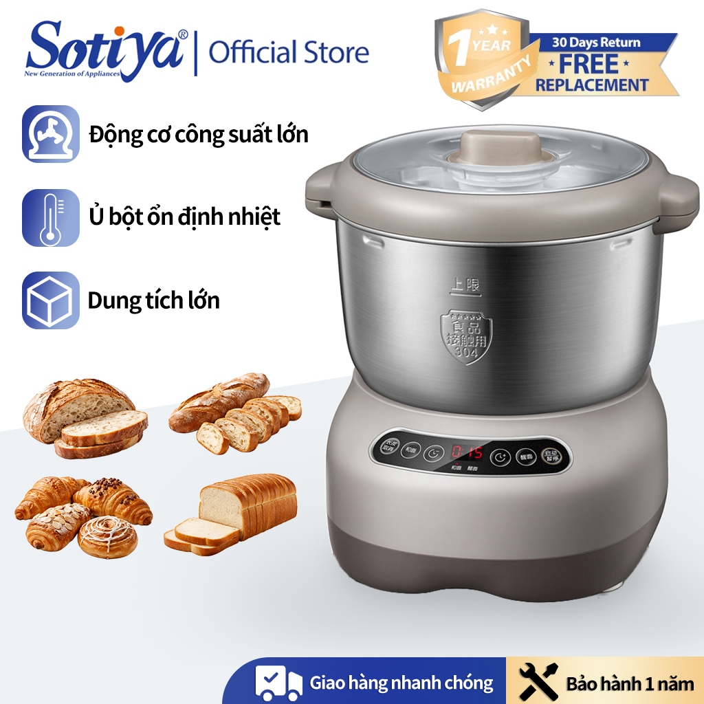 Máy Trộn Bột Máy Nhào Bột Ủ Bột Tự Động Máy Nhồi Bột Trộn Bột Làm Bánh Dụng Cụ Làm Bánh Đa Năng