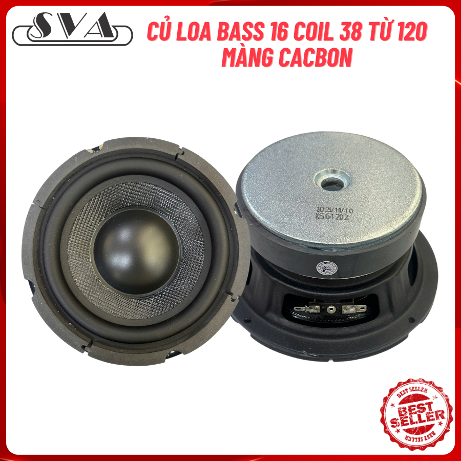 CỦ LOA BASS 16 COIL 38 TỪ 120 MÀNG CACBON