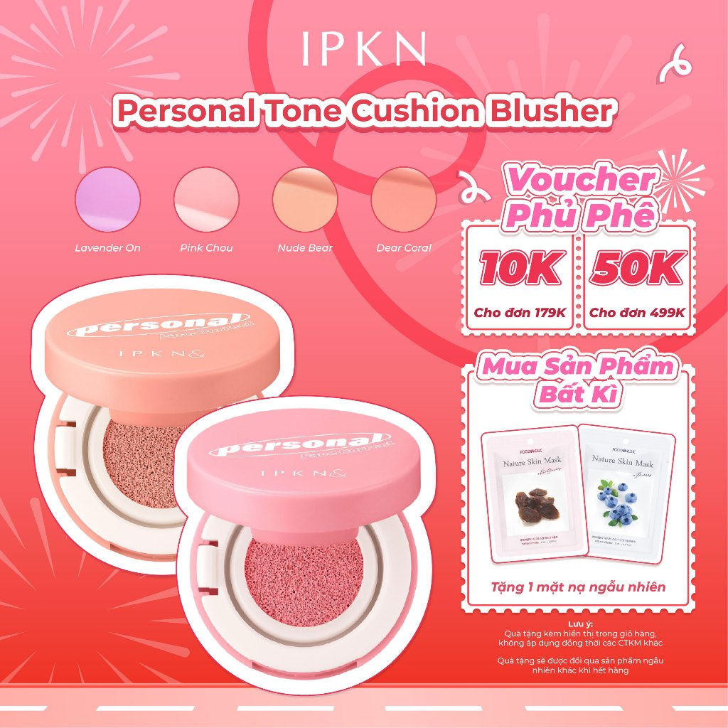 [NEW] Má Hồng Dạng Cushion IPKN Personal Cushion Blusher 5g (Date 2028)