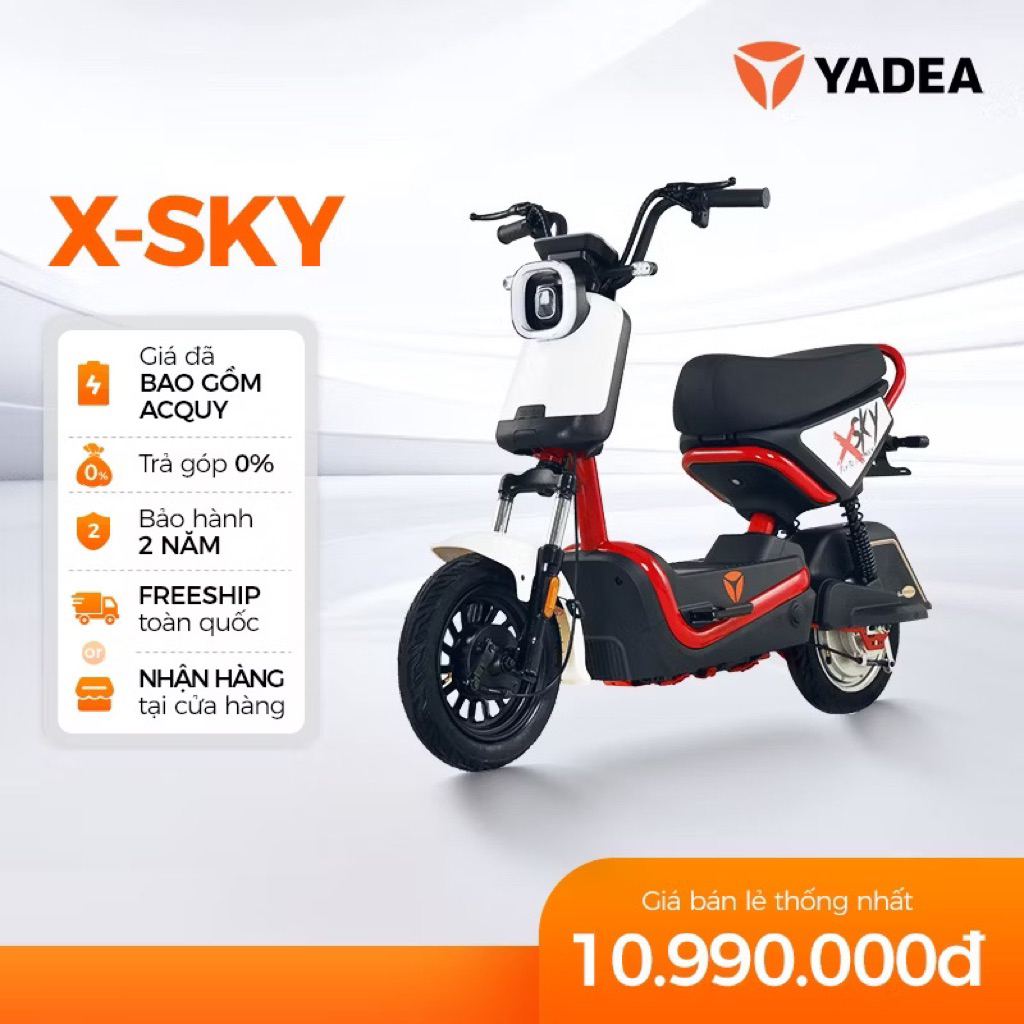 Xe Máy Điện Yadea X-Sky 60KM Một Lần Sạc - Bảo Hành 2 Năm