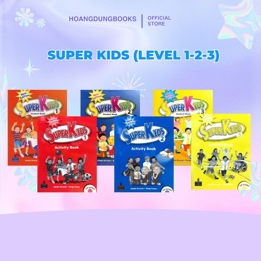 SuperKids Level 1 2 3 | Combo 2 Cuốn Student Book & Activity Book | Sách Tiếng Anh Cho Trẻ Em