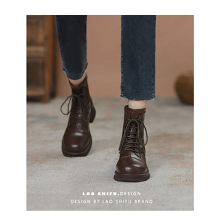 HÀNG SẴN Boots nữ da , bốt nữ ulzzang dây phong cách