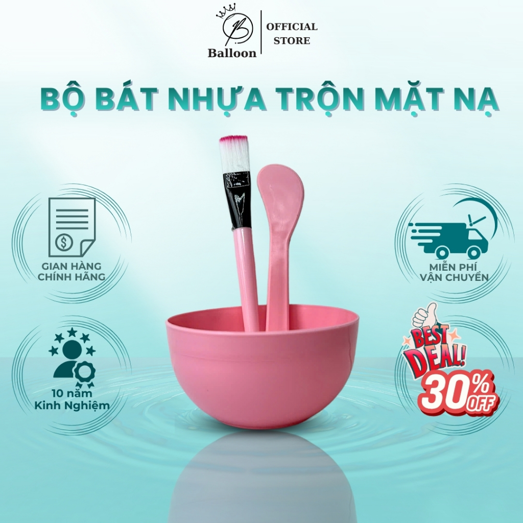 Bộ bát pha mặt nạ, pha tảo, bột đắp mặt nạ