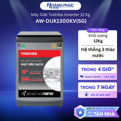 Máy Giặt Toshiba Inverter 12 Kg AW-DUK1300KV(SG) | AW-DK1300KV(SG) {Ship HCM 0Đ}