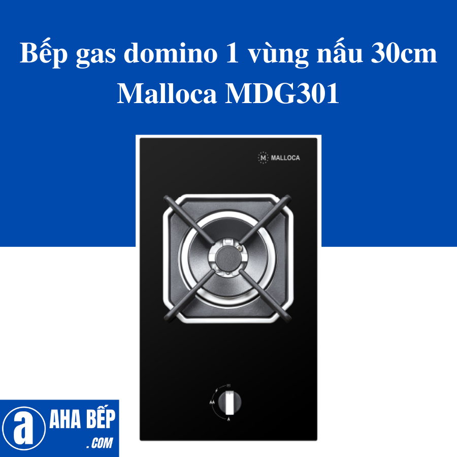 Bếp gas domino 1 vùng nấu 30cm Malloca MDG301