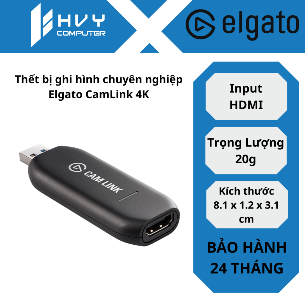 Thết bị ghi hình chuyên nghiệp Elgato CamLink 4K (10GAM9901) - Hàng Chính Hãng