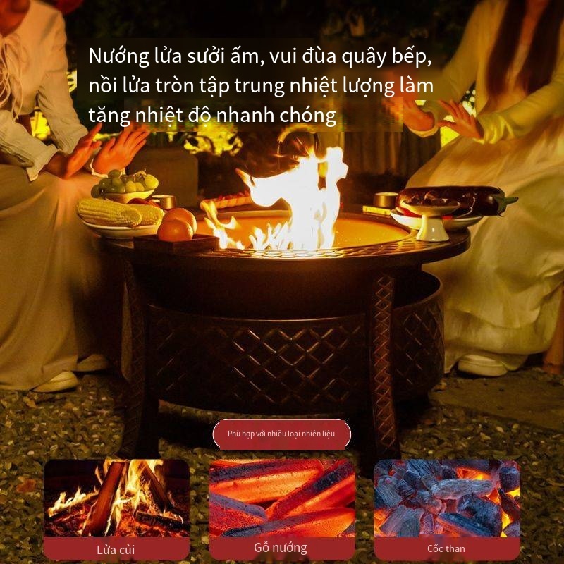 Lò sưởi ngoài trời, lò sưởi sân nhà, pha trà, bàn nướng BBQ, lò sưởi đốt củi, lửa trại biệt thự, lò 