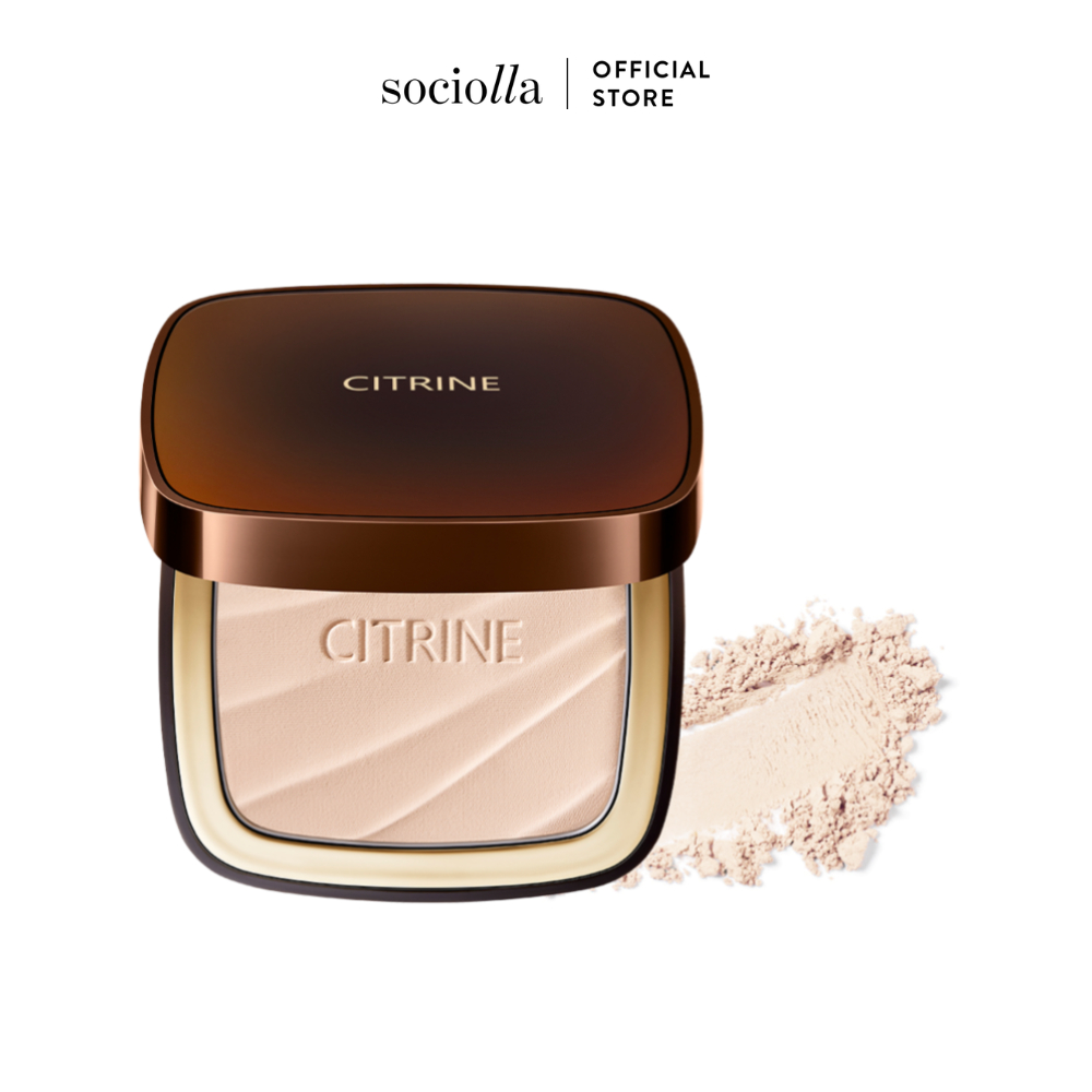 Phấn Phủ Nén Mắt Mèo Citrine Soft Velvet Setting Powder 10g