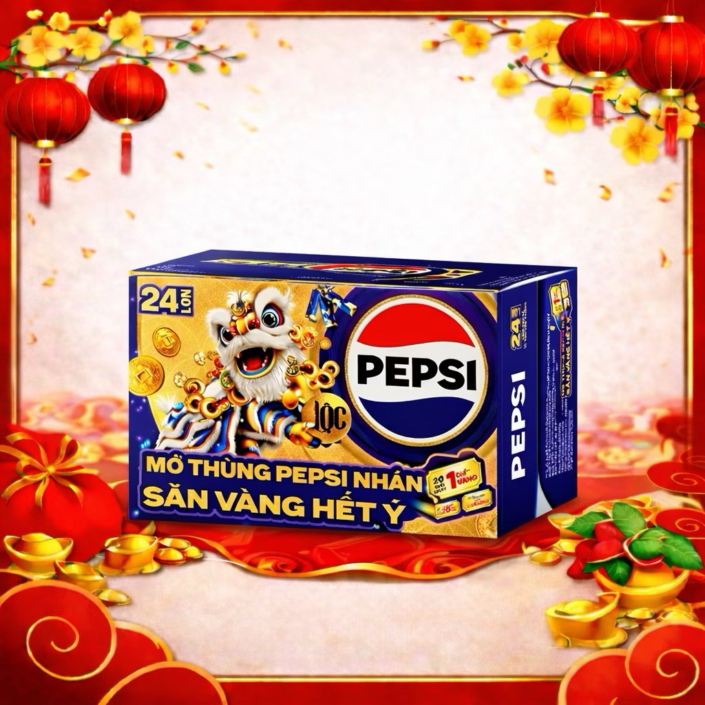 Thùng pepsi Tết 2026 24 lon 320ml