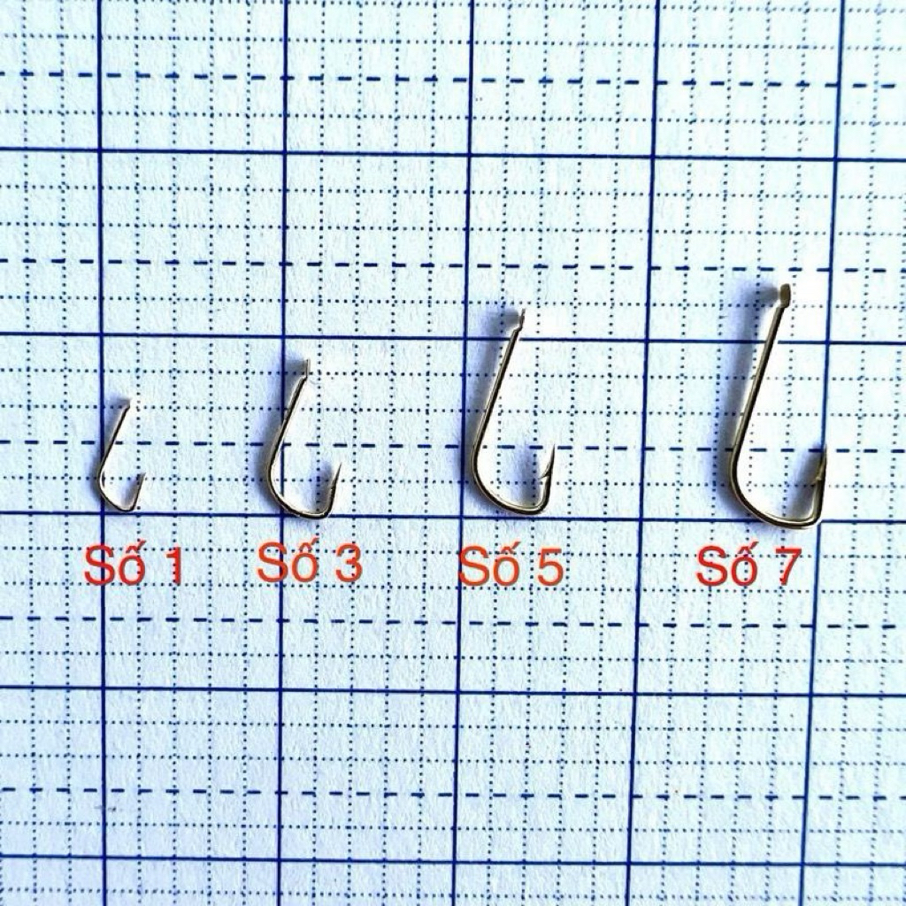 25 Lưỡi câu cá nhỏ và siêu nhỏ màu vàng - Tặng 5 Lưỡi số 1, câu cá diếc, cá chốt, cá sặc, lòng tông,