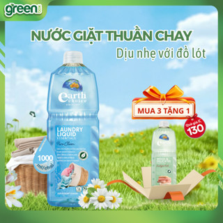 Nước giặt thuần chay dịu nhẹ giặt sạch vết bẩn trên đồ lót và quần áo giữ bền dáng đồ Earth Choice Úc, chai x .1L