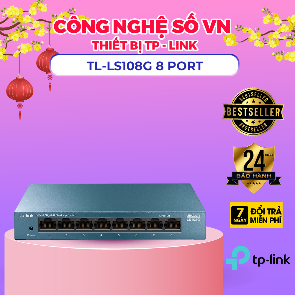 Switch Để Bàn TP-LINK LS108G 8 Cổng 10/100/1000Mbps