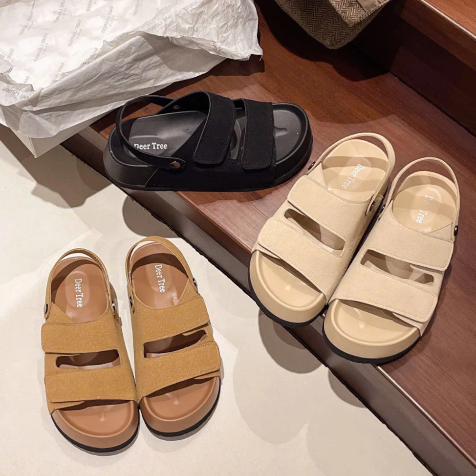 [Peinn] [LOẠI 1 -ĐẾ XỊN] Sandal nữ quai da lộn mềm mại êm ái 266
