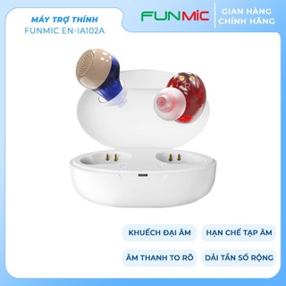 Tai nghe trợ thính Funmic EN-IA102A - Máy trợ thính nhét tai hiện đai, pin cực trâu, hạn chế tạp âm