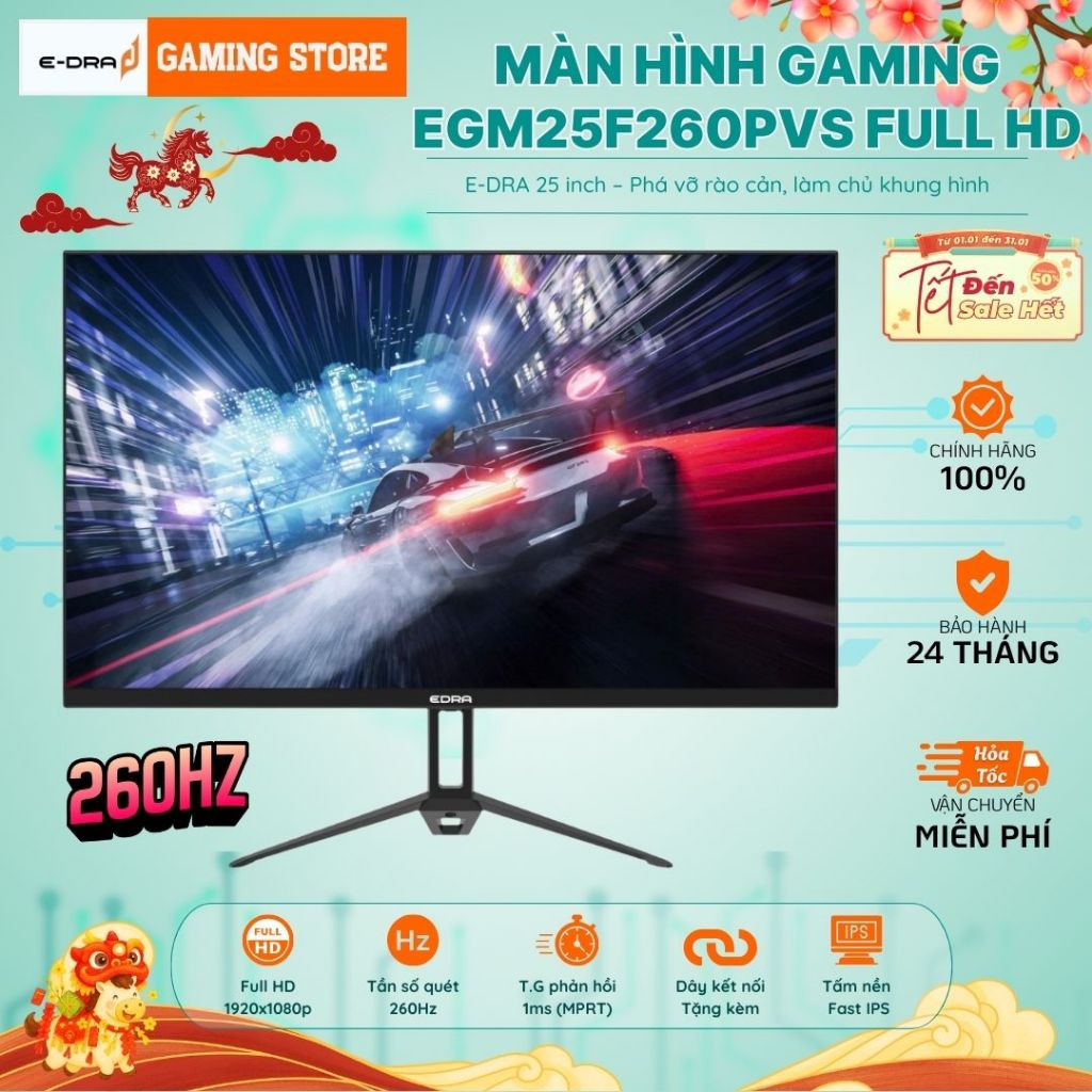 Màn Hình Gaming EDRA EGM25F320PVS,EGM25F260PVS 25Inch/Full HD/1ms/320Hz/260Hz Bảo Hành Chính Hãng | BigBuy360 - bigbuy360.vn