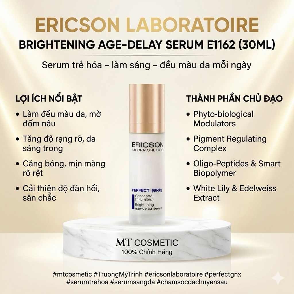 SERUM TRẺ HÓA SÁNG DA  – BRIGHTENING AGE-DELAY [GNX] E1162 (30ml) ERICSON LABORATOIRE