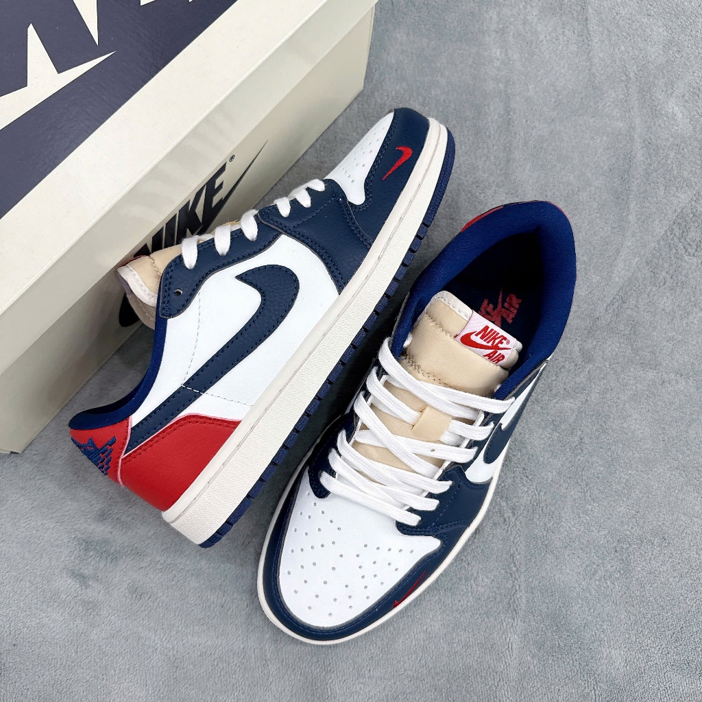 Giày JD 1 Low Navy Red White – Phối Xanh Navy Đỏ Trắng Thể Thao Mỹ