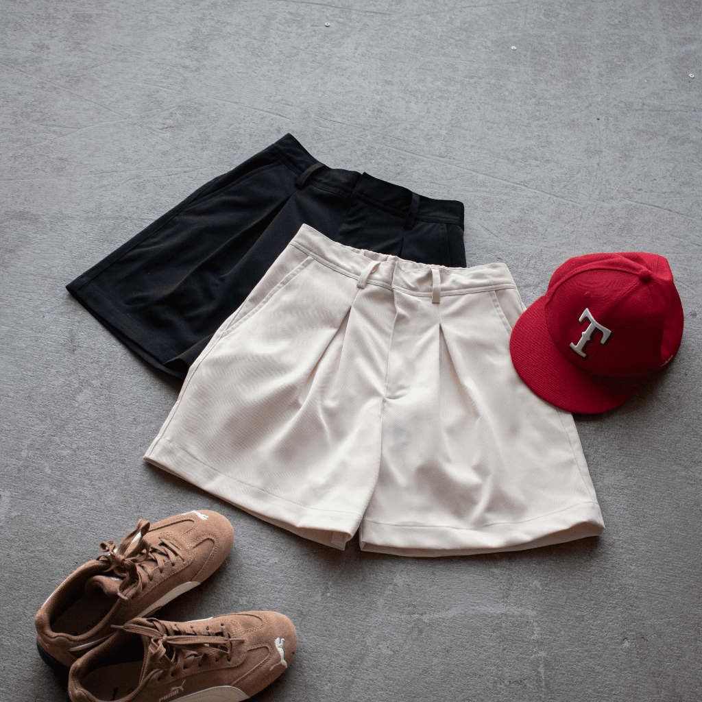 Quần Short Khaki Form Trên Gối NOCTURNAL Pleated Khaki Shorts Nam Nữ Unisex Local Brand | BigBuy360 - bigbuy360.vn