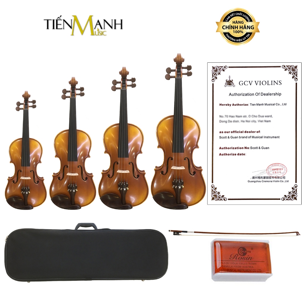 [Chính Hãng, Gỗ Thịt] Đàn Violin Scott & Guan 601 Size 4/4, 3/4, 1/2, 1/4 - Vĩ Cầm, Violon