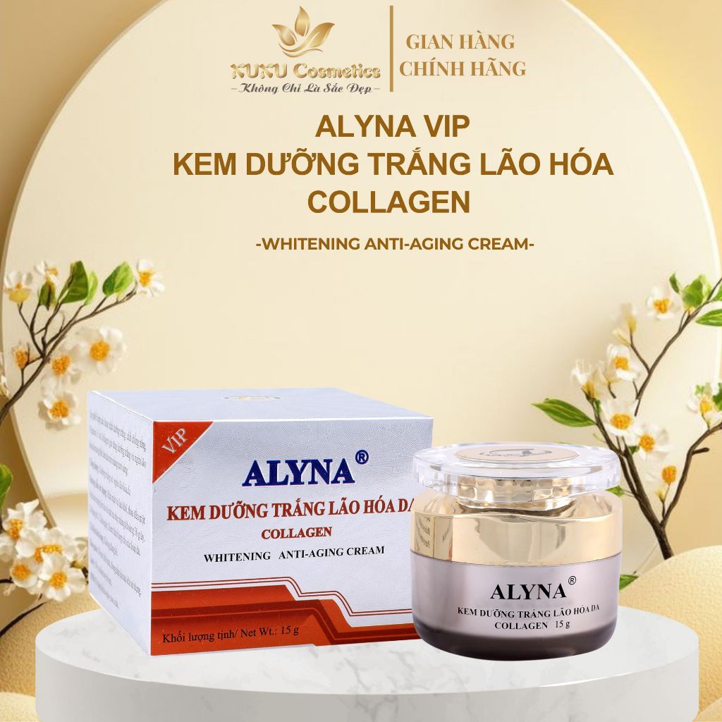 Kem Dưỡng trắng, Ngừa lão hóa da Collagen Alyna