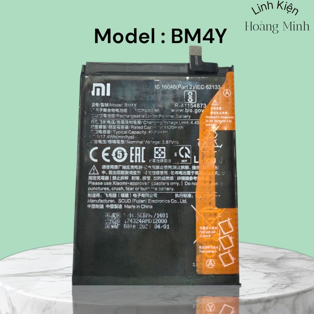Pin Xiaomi Redmi K40 / K40 Pro / K40 Pro Plus / Poco F3 - BM4Y - 4520mAh - Đã Qua Sử Dụng [1050]