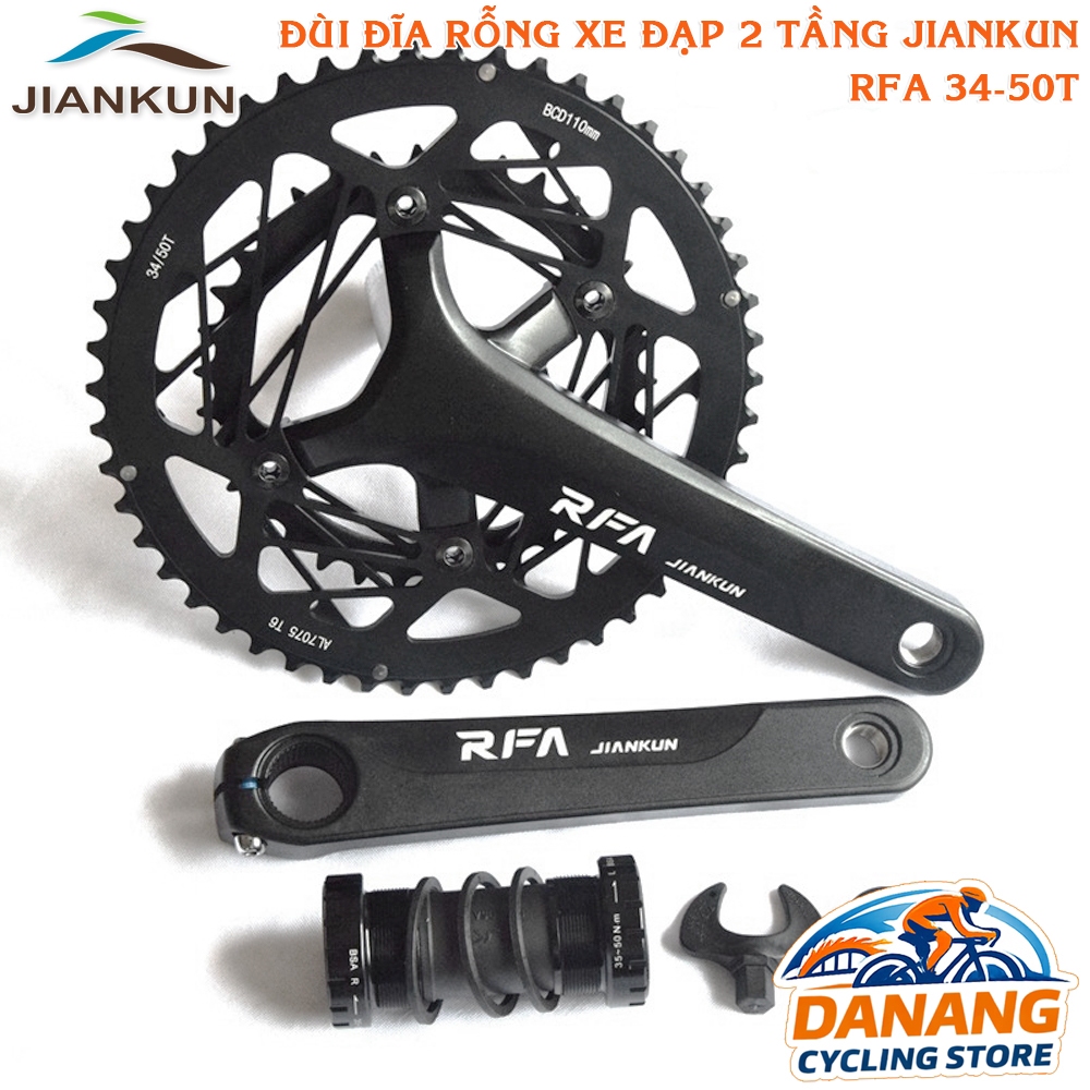 Đùi Đĩa (Giò Dĩa) Rỗng Xe Đạp JIANKUN RFA – 2 Tầng  34-50T