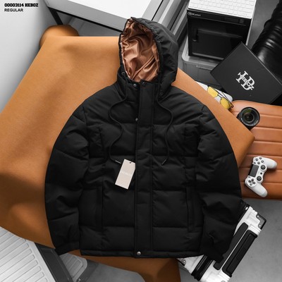 [FORM RỘNG] Áo khoác phao nam HEBOZ Signature Puffer 3M, áo phao trơn chần bông giữ ấm - 00003114