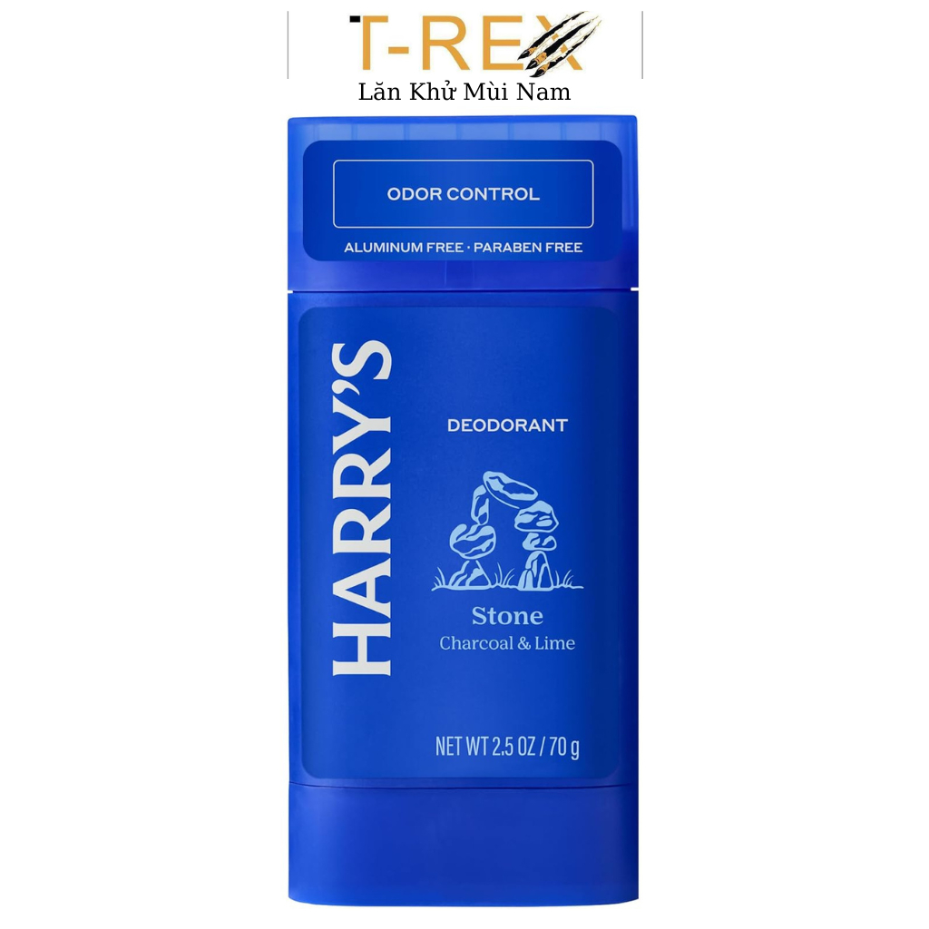 Lăn khử mùi Harry's Odour Control Deodorant Stone sáp xanh trong không dính áo 70Gr