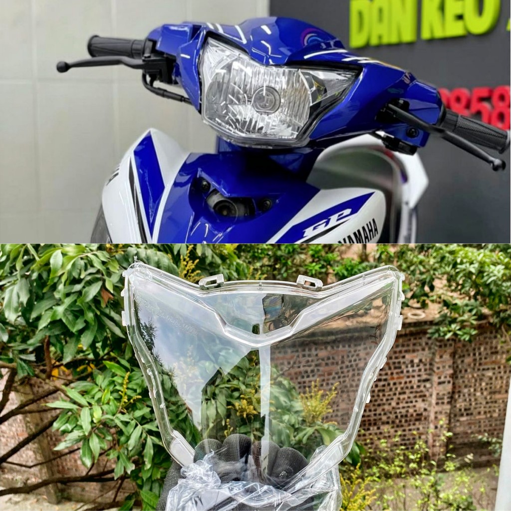 Mặt Kính Mica Đèn Pha EXCITER 135 5 Số hàng cao cấp Mikan Có Logo Trên Kính