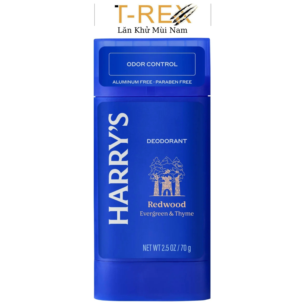 Lăn sáp khử mùi Harry's Odour Control Deodorant Redwood sáp xanh trong không dính áo 70Gr
